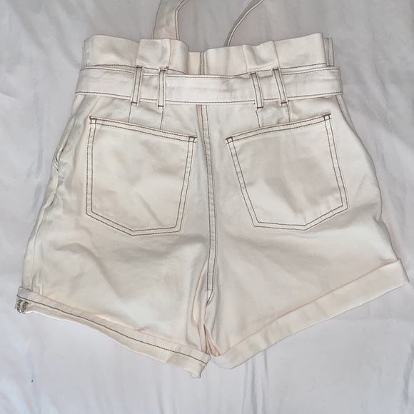 Free People denim paper-bag shorts - Picture 2 of 3